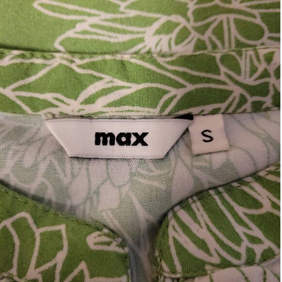 Max Floral Printed Straight Kurta Tunic‎ Dress Spring Summer Artsy Green Size S - Picture 5 of 8